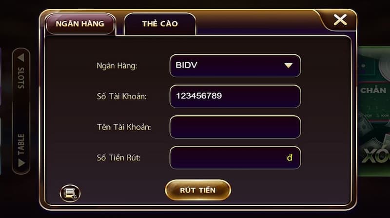 Rút tiền hay nạp tiền cũng đều nhanh ở cổng game này 