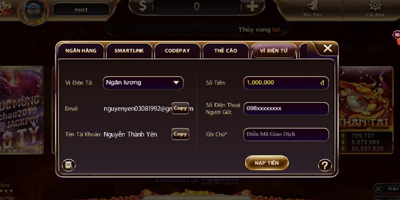 Cách thức nạp tiền đa dạng tùy vào nhu cầu của anh em 