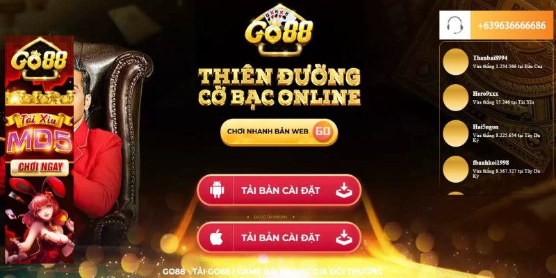 Hệ thống game Go88 Club đa dạng khiến khách chơi không muốn rời mắt 
